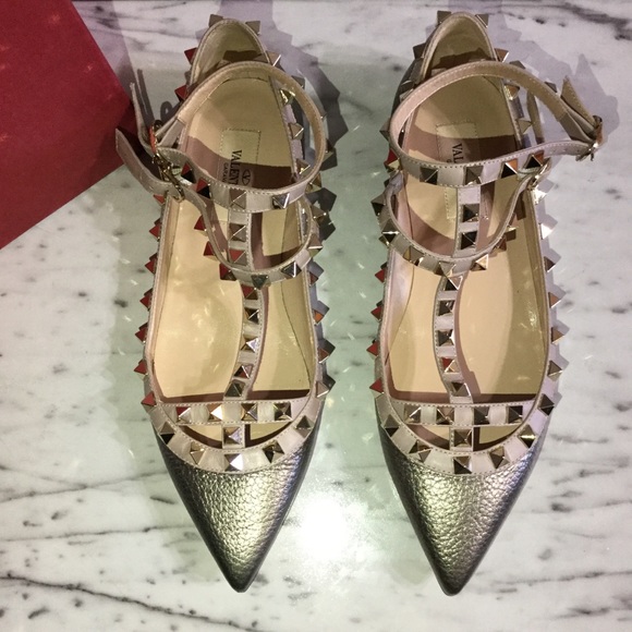Valentino ROCKSTUD METALLIC FLATS - Picture 3 of 6
